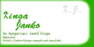 kinga janko business card
